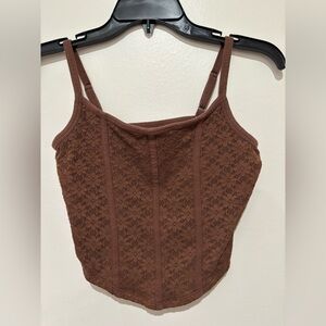 Hollister brown tank size small